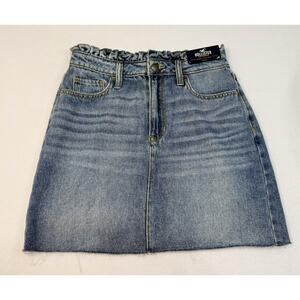 Hollister Ultra High-Rise Denim Mini Skirt Womens Size 3 W26 Light Wash
